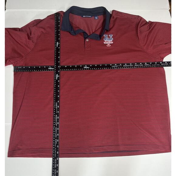 Cutter And Buck NY Yankee Emblem Men’s Red/Navy Golf polo 3 XL - Picture 5 of 7